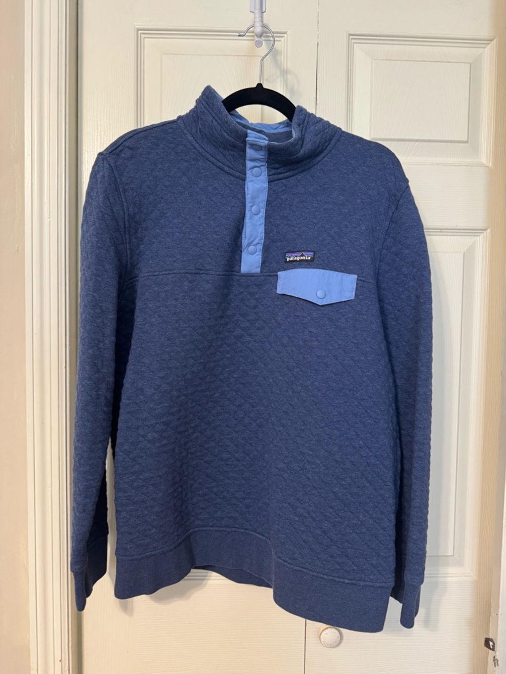 Patagonia Men's Navy Quilted Snap-Up Pullover